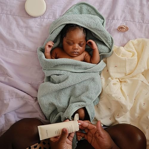 mushie Baby Hooded Towel | Organic Cotton (Blush) - Jamouz