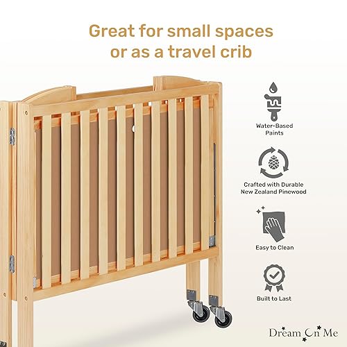 3-in-1 Folding Portable Crib, Natural, Large - Jamouz