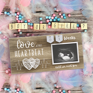 3D String Art Baby Sonogram Picture Frame Countdown Weeks