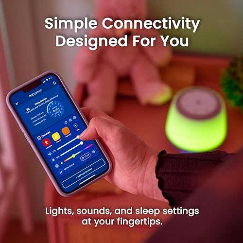 Babysense Dreamer 2.0 Baby Sound Machine with Night Light | 2nd Gen | 28 Soothing Sounds | Toddler Sleep Trainer | App-Controlled White Noise Machine | Sleep Timer | 2.4GHz WiFi | US Only - Jamouz