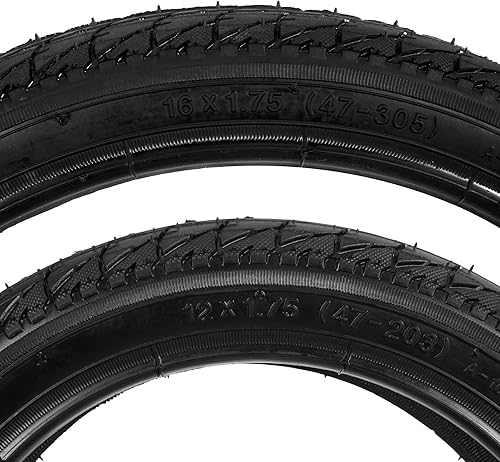 16' Back and 12' Front (2+1) Wheel Replacement Inner Tubes,Stroller Tire Tube Replacement for Compatible with Revolution SE/Pro/Flex/SU(Rear 16×1.75/2.125, Front 12/12.5×1.75/2.25) - Jamouz