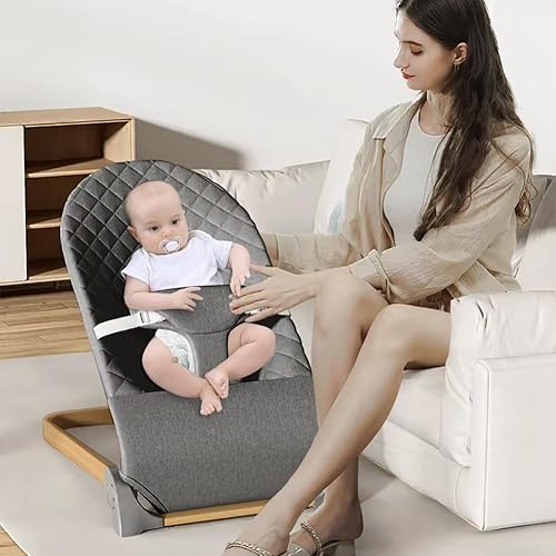 Baby Bouncer, Portable Baby Bouncer Seat for Babies 0-12 Months with 3 Hight Adjustable and Removable Bar, Portable Baby Bouncer Chair for Baby Newborn Toddler Infant - Jamouz