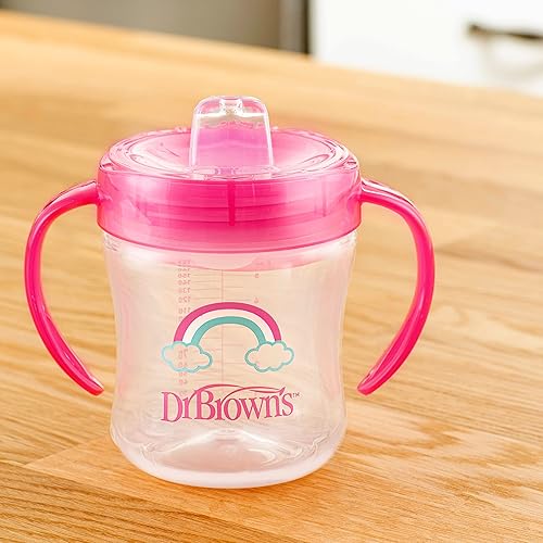 Dr. Brown's Transition Sippy Cup with Soft Spout - Blue - 6oz - 6m+ - Jamouz