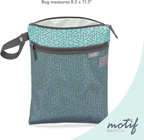 Motif Medical Wet Dry Bag - Perfect for Breast Pump Parts, Messy Baby Clothes, Wet Swimsuits - Jamouz