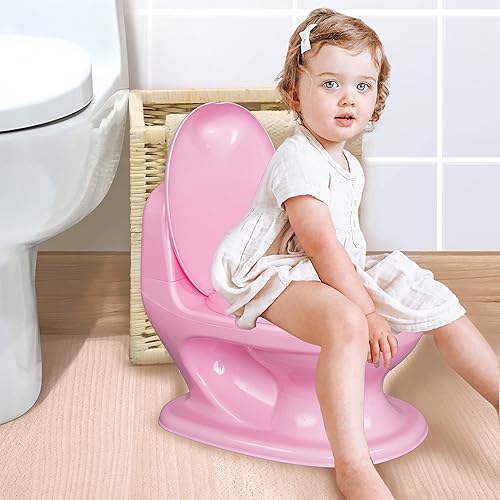 Nuby My Real Potty Training Toilet with Life-Like Flush Button and Sound - 18+ Months - White - Jamouz