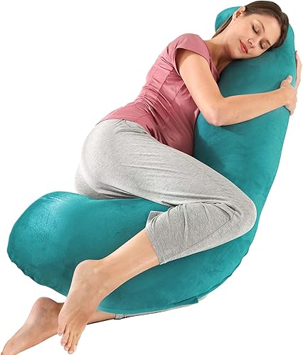 BATTOP Pregnancy Pillows for Sleeping,Pregnancy Must Haves Maternity Body Pillow with Cooling Washable Cover,New Mom Gifts for Women,Support for Back,HIPS,Legs,Belly for Pregnant Women(Dark Grey) - Jamouz