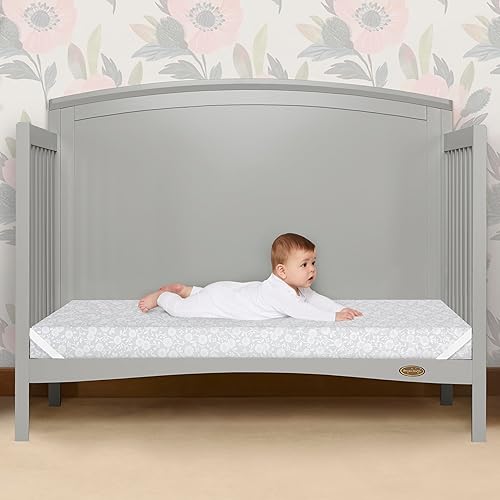 Starbright Breathable Fiber Crib and Toddler Mattress, Greenguard Gold Certified, Periwinkle - Jamouz