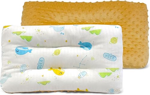 Toddler Pillow with Soft Minky Dot Fabric,19X11inches Machine Washable,100% Cotton Kids Pillows for Sleeping,Breathable and Skin-Friendly,Kids Sleeping Pillow for 2-6 Year Old (Blue) - Jamouz