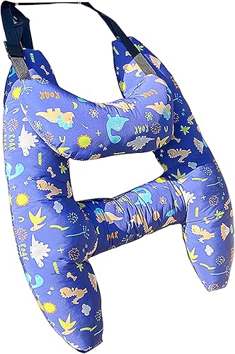 Car Pillow for Kids, H-Shape Car Seat Pillow for Kids, Portable Kids Travel Pillow, Adjustable Kids Neck Pillows for Long Trips (Crown) - Jamouz