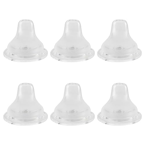 Sippy Cup Nipples for Mam Baby Bottles, Soft 100% Silicone Sippy Spout Nipples, Variable Flow, 6m+, 3 Count - Jamouz