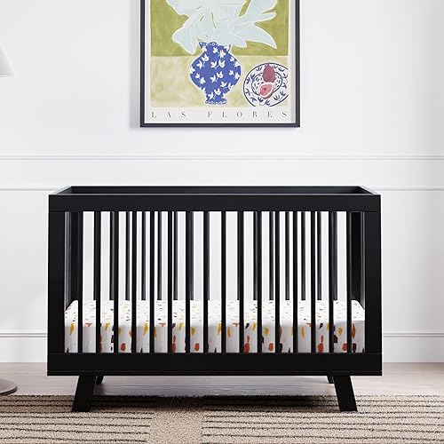 babyletto Hudson 3-in-1 Convertible Baby Crib with Toddler Bed & Daybed Conversion - Easy to Assemble - GREENGUARD Gold Certified w/ 4 Adjustable Mattress Heights - Natural - Jamouz