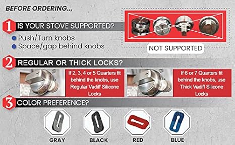Silicone Gas Stove Child Safety Knob Locks | Stove Knob Cover (5 Pk) (Gray) - Jamouz