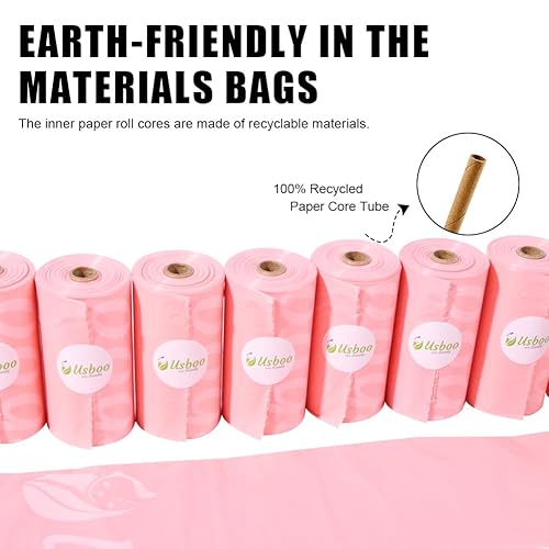 Baby Disposable Diaper Bags, Waste Bags 8 Refill Rolls/120 Bags with Dispenser, Convenient and Quick Diaper Disposal, Unscented - Jamouz