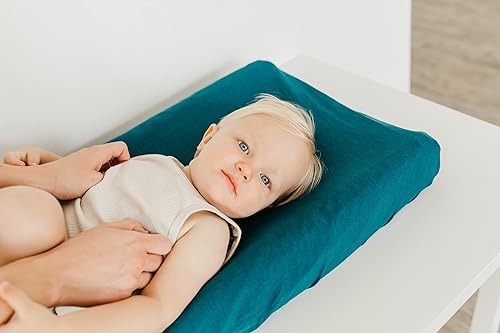 Copper Pearl Premium Knit Changing Pad Cover Soft, Stylish, and Universal Fit for All Standard Diaper Changing Pads, Trendy Design Changing Pad Covers, Briar - Jamouz