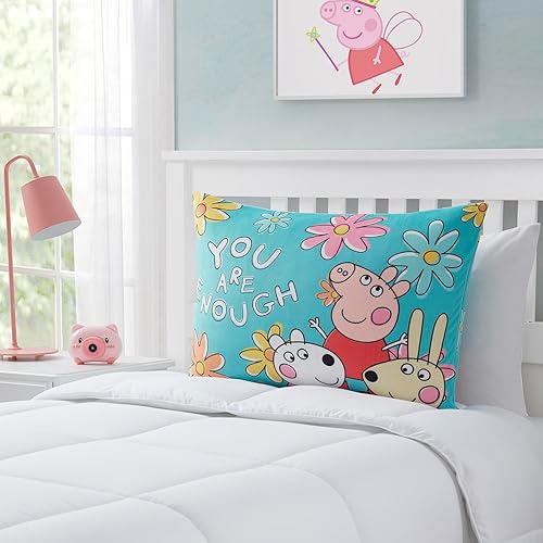 NORTHWEST Kids Reversible Pillow (w/Removeable Shell), 20 in x 30 in, Hello Kitty - Jamouz