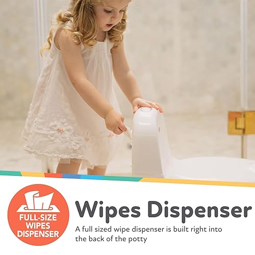 Nuby My Real Potty Training Toilet with Life-Like Flush Button and Sound - 18+ Months - White - Jamouz