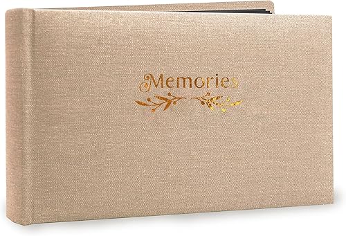 Holoary Small 4x6 Photo Album, Linen Hard Cover, Holds 50 Photos, Black Page Traditional Book Bound, Mini Brag Book Baby Album, Ideal For Wedding, Family Pictures, Gifts, Anniversary (Sky blue) - Jamouz