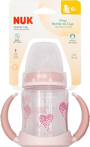 NUK Learner Cup, 6+ Months, Timeless Collection,  Exclusive, 5 Oz, Pack of 2 – BPA Free, Spill Proof Sippy Cup - Jamouz