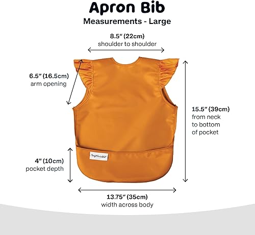 Tiny Twinkle Mess Proof Baby Bib - Waterproof Toddler and Baby Apron Bib - Machine Washable - PFAS and BPA Free - Jamouz