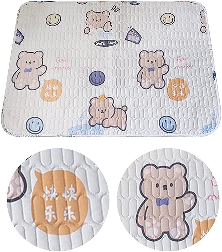 AUNMAS Bed Pads, Reusable Washable Mattress Protector Baby Diaper Changing Pad Liners Baby Crib Mattress (Happy Bear M) - Jamouz
