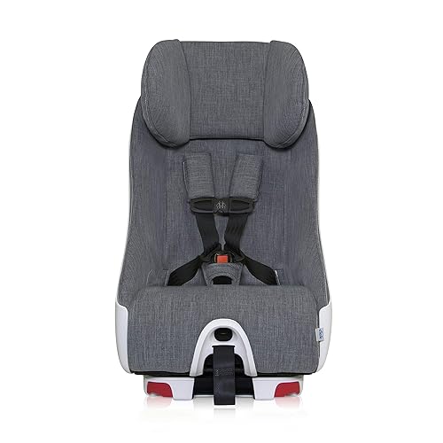 Clek Foonf Convertible Car Seat with Rigid Latch System, Crumple Zone Safety System, Adjustable Headrest, Reclining Design and Anti-Rebound Bar (Thunder) - Jamouz