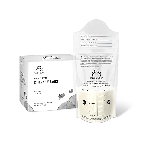 Brand - Mama Bear Breastmilk Storage Bags, 100 Count - Jamouz