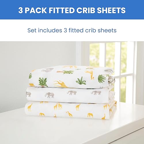 Delta Children 100% Cotton Flannel Baby Receiving Blankets for Girls and Boys – 30x30 Inches (Pack of 2), Safari Friends - Jamouz