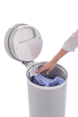 Premium Steel Diaper Waste Pail with Step Open, Gray - Jamouz