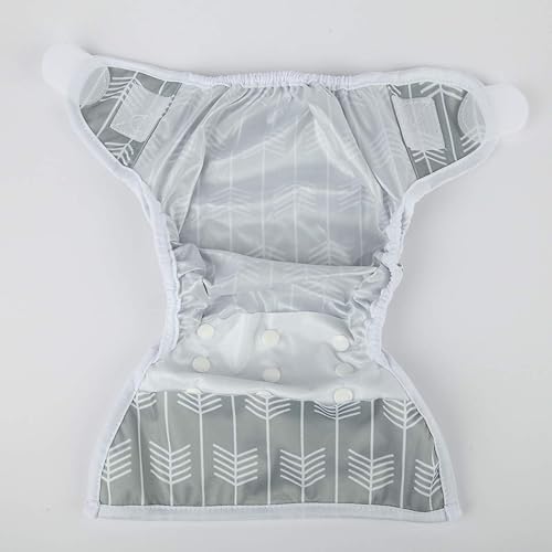 Baby Cloth Diaper Cover Nappy Hook and Loop Double Gusset 6.6lbs to 33lbs (Rabbits Wolves) - Jamouz
