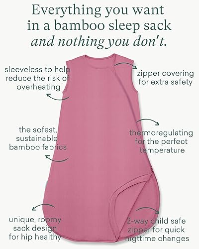 Supersoft Sleep Sack 0.5 TOG, Premium Bamboo Viscose Sleeping Bag Thin Baby Wearable Blanket 2-Way Zipper Sleep Sack - Jamouz