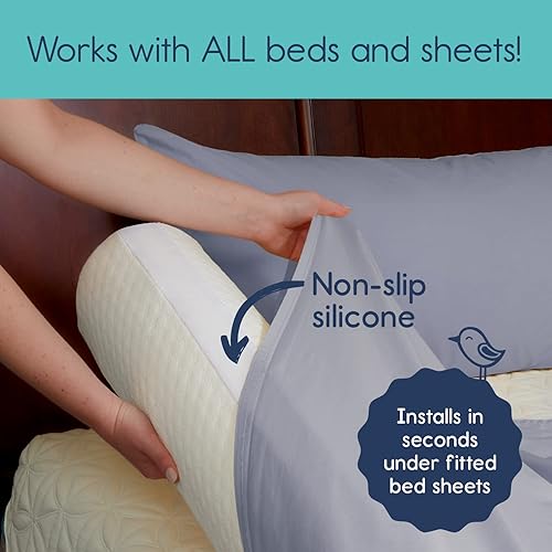 hiccapop [1-Pack] Toddler Bed Rail Bumper, Bed Bumper for Toddlers, Kids Foam Safety Bed Guard Rail for Toddlers, Bed Side Rail for Twin, Queen, King - Jamouz