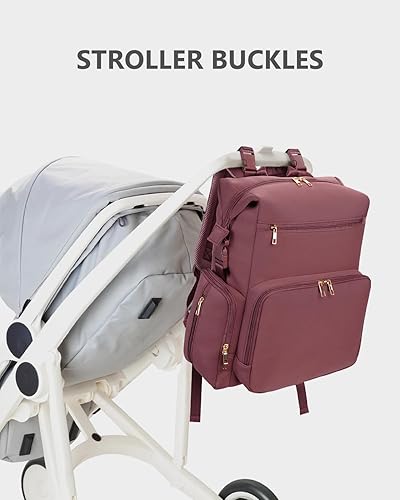 CEI-CEI Neoprene Diaper Bag Backpack with Changing Pad, Large Newborn Baby Maternity Bags Travel Tote with Insulated Pockets (Black) - Jamouz