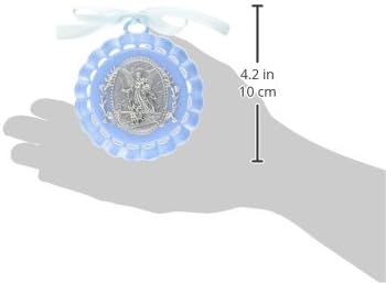 Roman Giftware Inc., Children's Gifts, New Baby, 4.25' H Blue Cradle Medal,Religious, Inspirational, Durable (4x1x4) - Jamouz