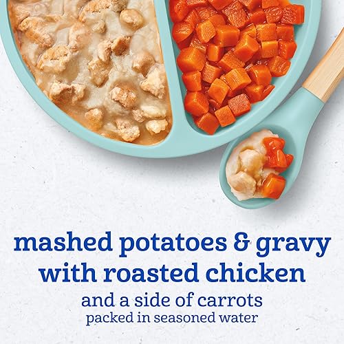 Gerber Mealtime for Toddler Mashed Potatoes & Gravy with Roasted Chicken & Carrots, 6.6 Ounce (Pack of 8) - Jamouz
