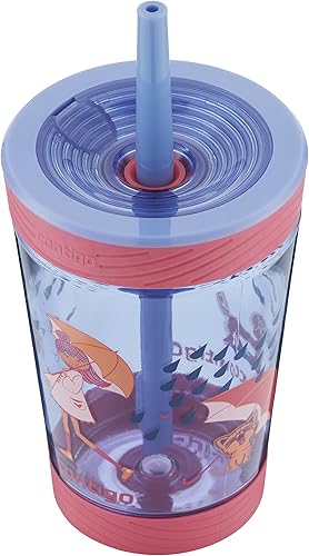 Contigo Kids Spill-Proof 14oz Tumbler with Straw and BPA-Free Plastic, Fits Most Cup Holders and Dishwasher Safe, 2-Pack Strawberry Cream & Blue Raspberry - Jamouz