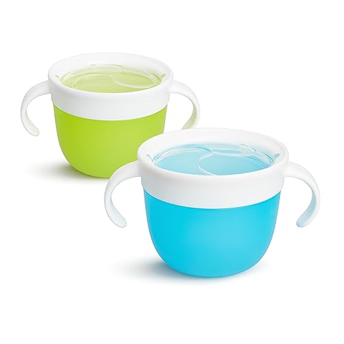 Munchkin® Snack™ Catcher Toddler Snack Cups, (Pack of 2) ,Blue/Green - Jamouz