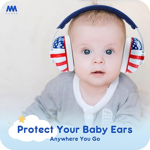 Mumba Baby Ear Protection Noise Cancelling Headphones for Babies and Toddlers Baby Earmuffs - Ages 3-24+ Months - Jamouz