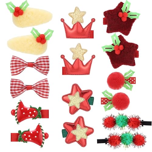 24 Pack Hair Clips for Girls, Star Crown Butterfly Shaped Hair Barrettes Metal Snap Hair Clips Hair Accessories for Baby Girls - Jamouz