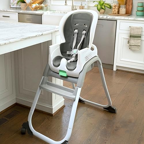 Ingenuity Full Course 6-in-1 High Chair - Baby to 5 Years Old, 6 Convertible Modes, 2 Dishwasher Safe Trays - Astro, 13108 - Jamouz