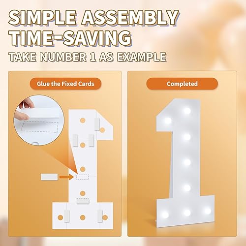 imprsv Marquee Numbers 16th-Birthday Decorations: Large 4ft Light up Number Balloon for Party Big Sweet 16 Birthday Decoration Sixteen Year Old Girl Boy Anniversary Foam Board Wall Number 16 - Jamouz