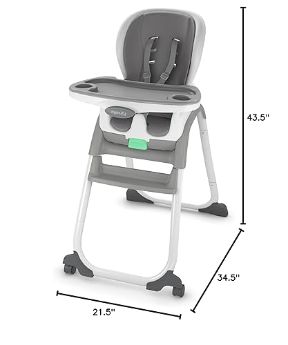 Ingenuity Full Course 6-in-1 High Chair - Baby to 5 Years Old, 6 Convertible Modes, 2 Dishwasher Safe Trays - Astro, 13108 - Jamouz