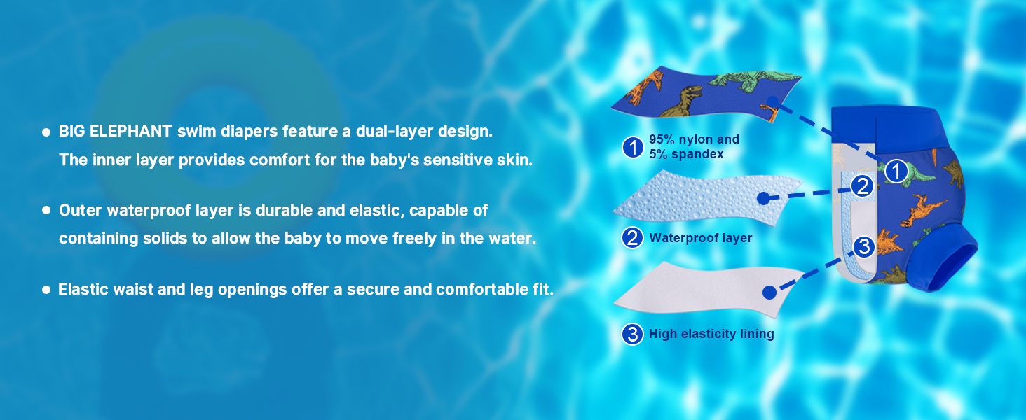 infant adjustable little waterproof underwear baby cloth diapers for toddlers Swim Lesson 2T-5T
