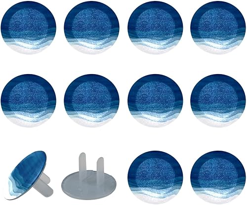 12 PCS Baby Child Proofing Outlet Covers, Electrical Safety Socket Protection Caps for 2-Prong Power Wall Plate Pure Black, czbhg-001 - Jamouz