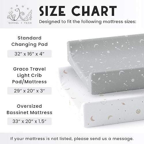 Baby Changing Pad Cover 2-Pack for Girls (Fleurette) - Premium Fitted Sheets Baby Diaper Changing Table Cover - Buttery Soft Cotton Blend - Jamouz