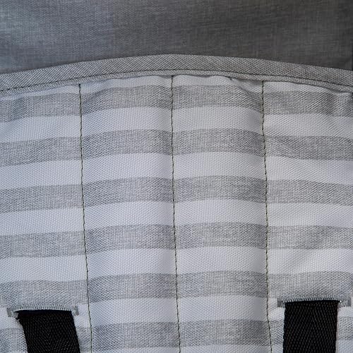 GAP babyGap Classic Side-by-Side Double Stroller - Lightweight Double Stroller with Recline, Extendable Sun Visors & Compact Fold - Made with Sustainable Materials, Grey Stripes - Jamouz