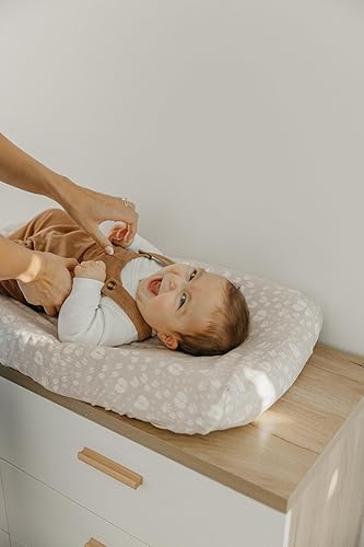 Copper Pearl Premium Knit Changing Pad Cover Soft, Stylish, and Universal Fit for All Standard Diaper Changing Pads, Trendy Design Changing Pad Covers, Briar - Jamouz