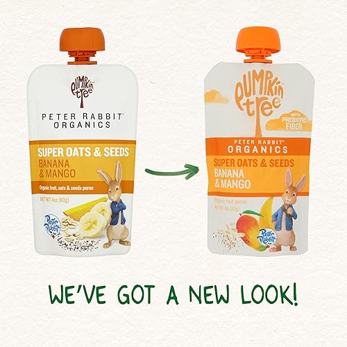 Pumpkin Tree Organics Super Oats & Seeds, Banana & Strawberry, 4 Ounce (Pack of 10) - Jamouz