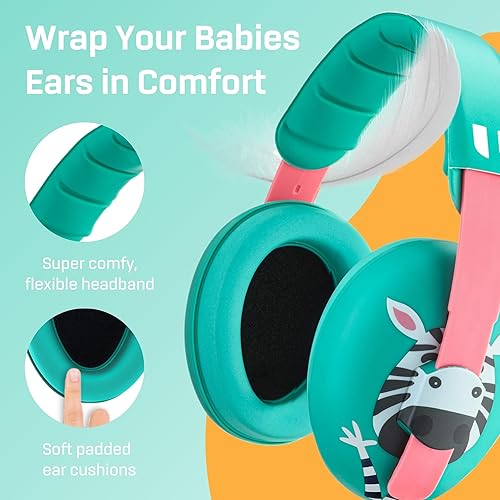 Vanderfields Baby Ear Protection Noise Cancelling Headphones for Babies, Toddlers, Infants 3 months to 2 years - Jamouz