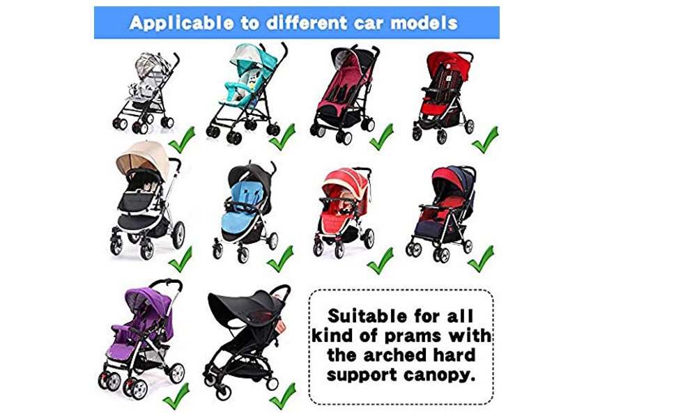 Strollers Car Seats Pram Pushchair Buggy Stroller Sunshade Parasol Sun Rain Shade Canopy Cover 