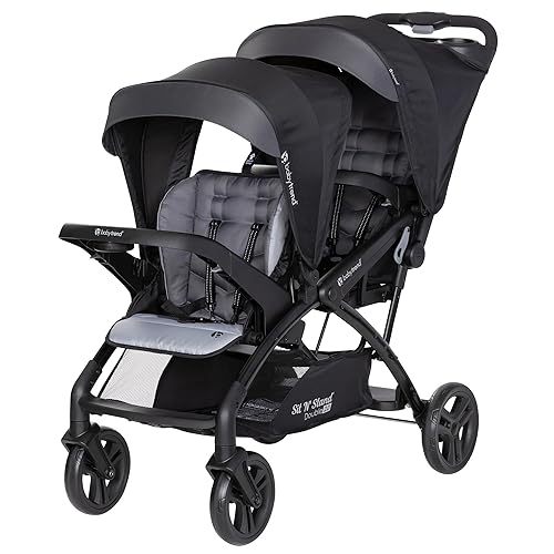 Baby Trend Double Stroller with 2 EZ-Lift Plus Infant Car Seats, Sit N' Stand, Stormy - Jamouz